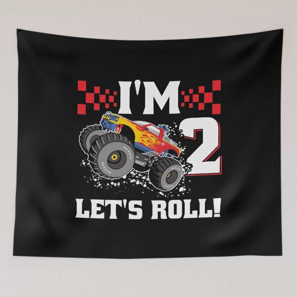 Item preview, Birthday Boy 2 years old, Two years old, Race Car, Let's Roll, Racing, Toddler, Kids, Monster Truck designed and sold by SimplyDeals.