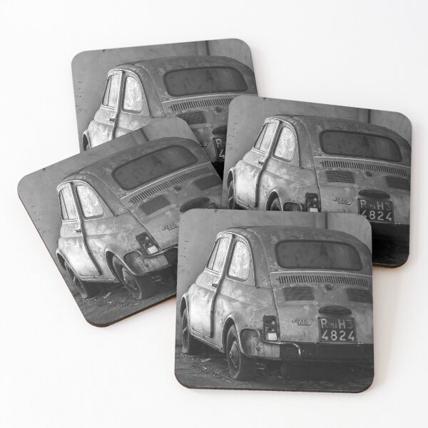 Item preview, Dusty Italian Old Car | Black and White Rome Italy designed and sold by PhotosByVille.