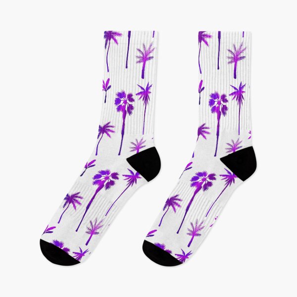 Item preview, Purple Watercolor Palm Trees designed and sold by Upbeat-Cryptid.