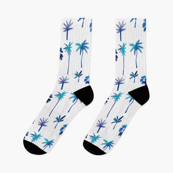 Item preview, Blue Watercolor Palm Trees designed and sold by Upbeat-Cryptid.