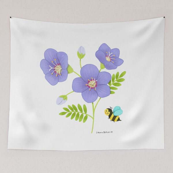 Item preview, Jacobs Ladder Flowers and Bee designed and sold by julianamotzko.