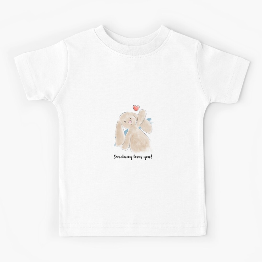 Somebunny Loves You! (Cute Baby Beige Light Brown Bunny) Kids T-Shirt