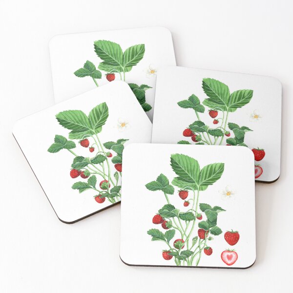 Item preview, Strawberries Botanical Illustration designed and sold by Threeleaves.