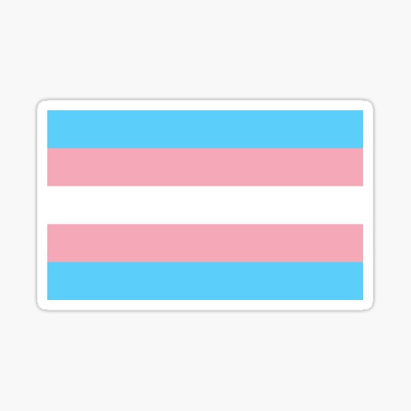Transgender Pride Flag (black background) Sticker