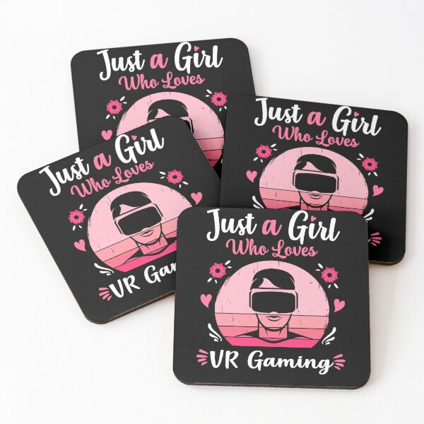 Item preview, Just A Girl Who Loves VR Gaming Pink Retro Vintage gift idea designed and sold by HN-ART.