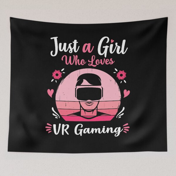Item preview, Just A Girl Who Loves VR Gaming Pink Retro Vintage gift idea designed and sold by HN-ART.