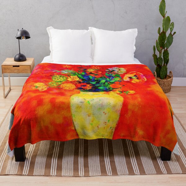 Item preview, Red Abstract Flowers in Vase designed and sold by EdwardMonet.
