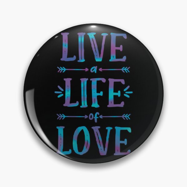 Item preview, Live a Life of Love! Cool tie-dye style text in Blue & Purple Pride Good Vibes designed and sold by MunsyArt.