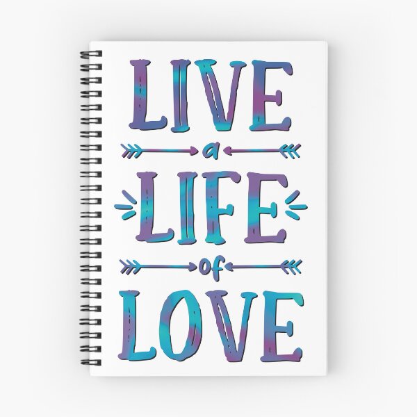 Item preview, Live a Life of Love! Cool tie-dye style text in Blue & Purple Pride Good Vibes designed and sold by MunsyArt.