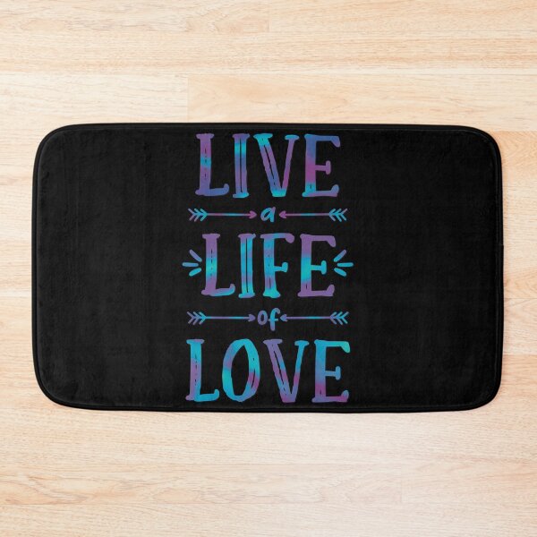 Item preview, Live a Life of Love! Cool tie-dye style text in Blue & Purple Pride Good Vibes designed and sold by MunsyArt.