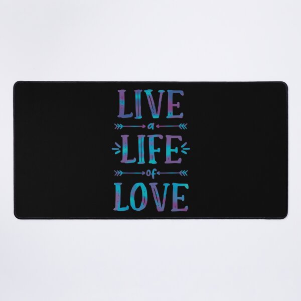 Item preview, Live a Life of Love! Cool tie-dye style text in Blue & Purple Pride Good Vibes designed and sold by MunsyArt.