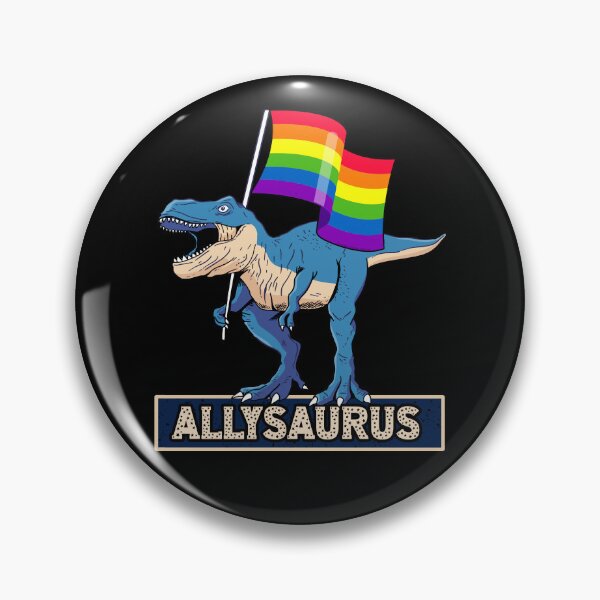 Item preview, LGBTQ Gay Ally ALLYSAURUS Gay Pride and Support Design designed and sold by Dibble Dabble Designs.