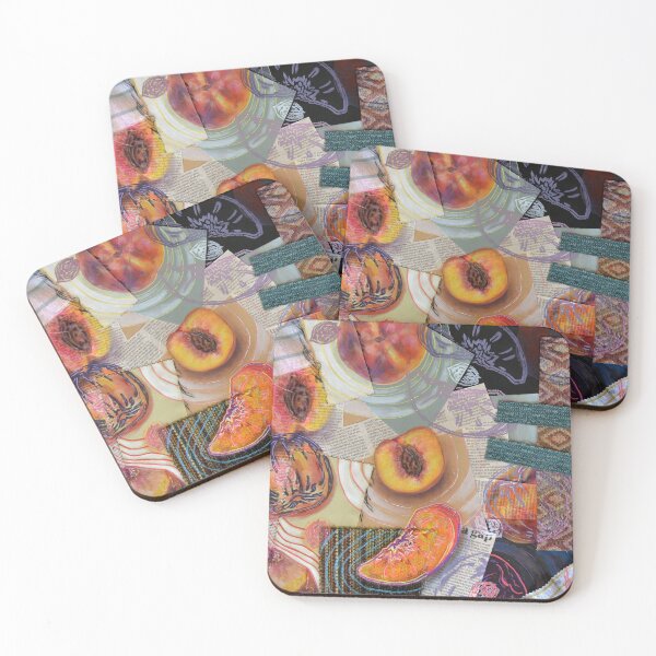Item preview, Peach Dissection, mixed media illustration, art print designed and sold by sarahgery.