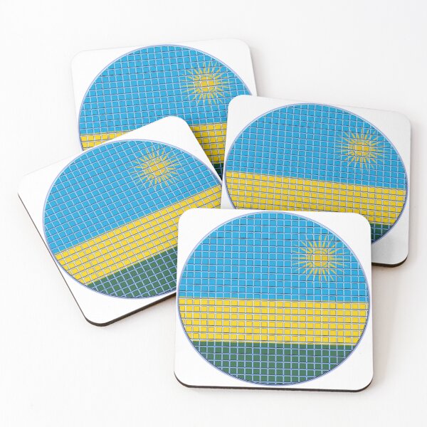 Item preview, Rwanda Flag Rounded - Squares Pixel  designed and sold by MoonElite.