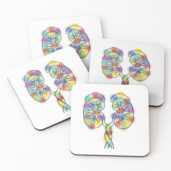 Item preview, Rainbow Hugs of Cute kawaii Kidneys and adrenal gland’s sketch. Anatomy illustration  designed and sold by Drevych-shop.