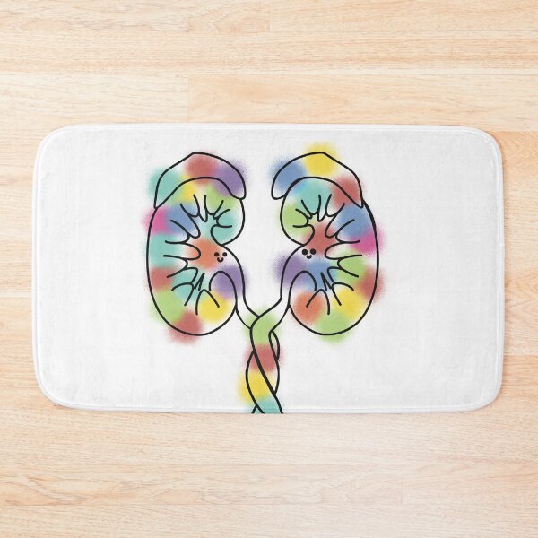Item preview, Rainbow Hugs of Cute kawaii Kidneys and adrenal gland’s sketch. Anatomy illustration  designed and sold by Drevych-shop.