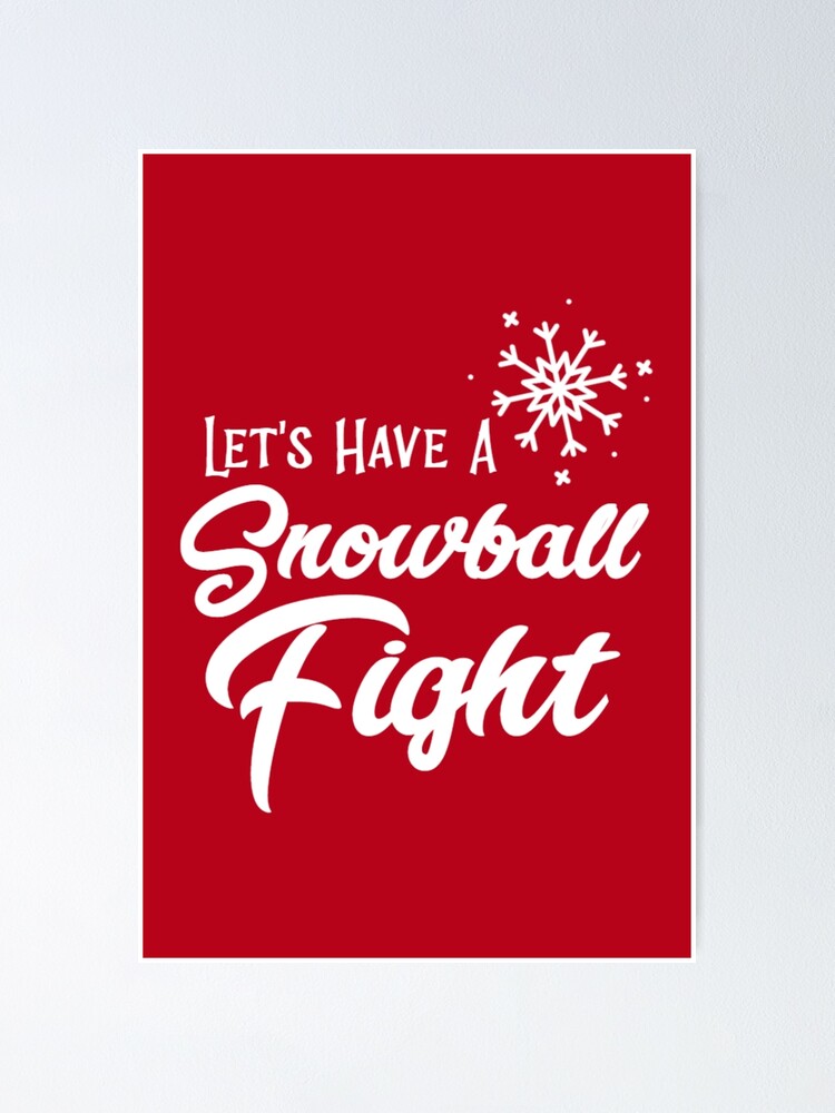 Printable Snowball Fight Sign