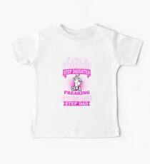 I'm A Proud Step Daughter Of Awesome Step Dad Funny Gift Baby Tee