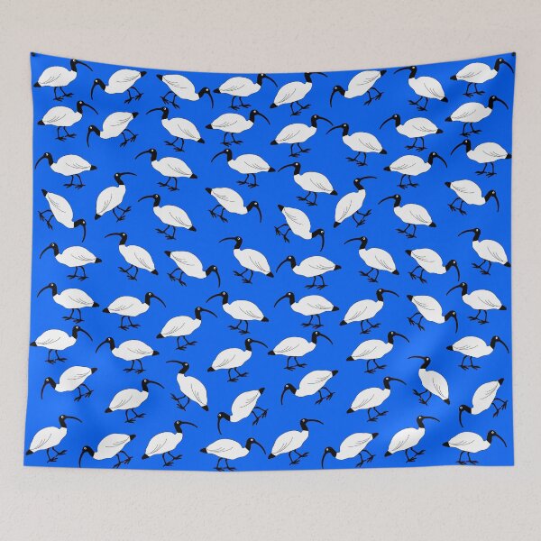 Item preview, Lots of Bin Chickens Pattern blue designed and sold by Digitaldingo.