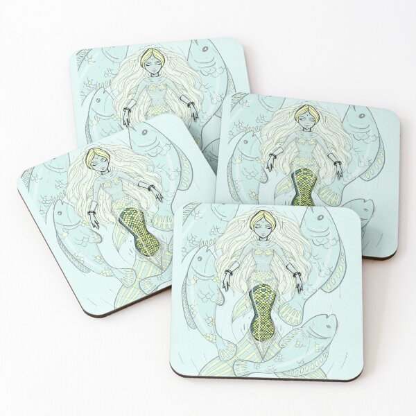Item preview, Swimming Fantasy Mermaid Illustration designed and sold by La Loca.