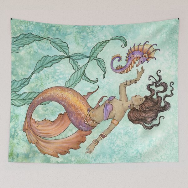 Item preview, Shy Sea Horse designed and sold by AmyBrownArt.