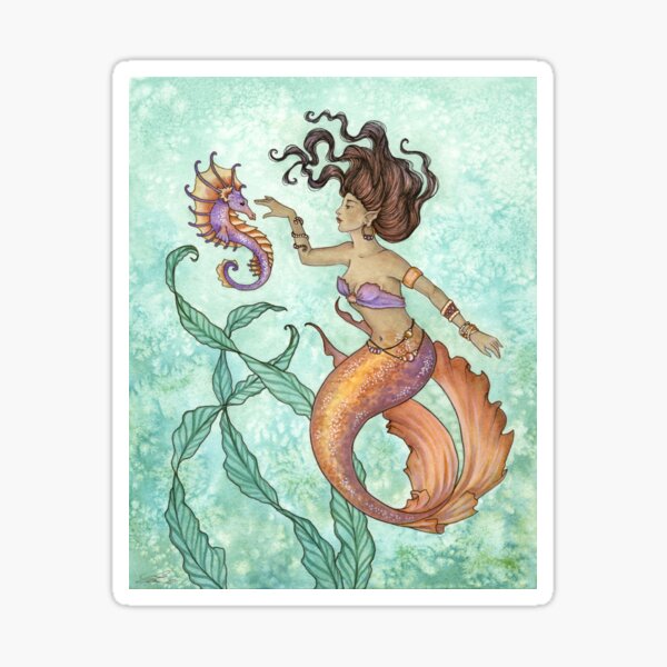 Item preview, Shy Sea Horse designed and sold by AmyBrownArt.