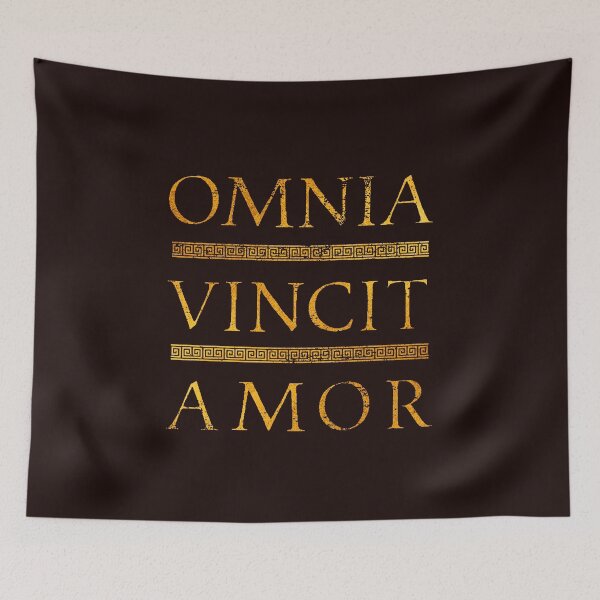 Item preview, Omnia Vincit Amor, Love Conquers All, Roman Latin Virgil Motto designed and sold by Careful Disorder.