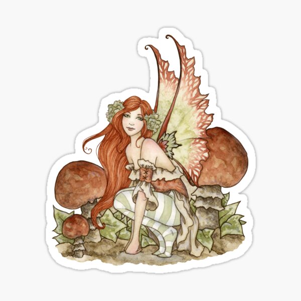 Fall Fairy Sticker for Sale by AmyBrownArt
