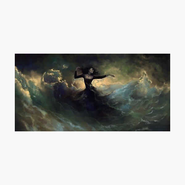 Yennefer over the sea. The Witcher Photographic Print