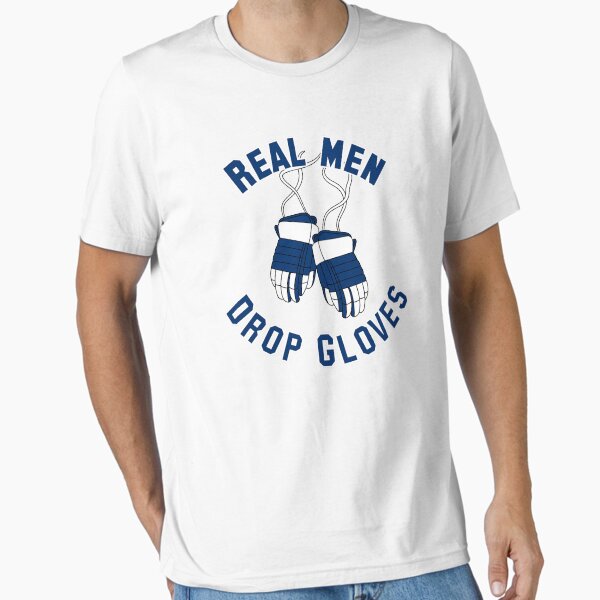 Item preview, Ice Hockey, Real Men Drop Gloves - White & Blue designed and sold by Loveroflines.