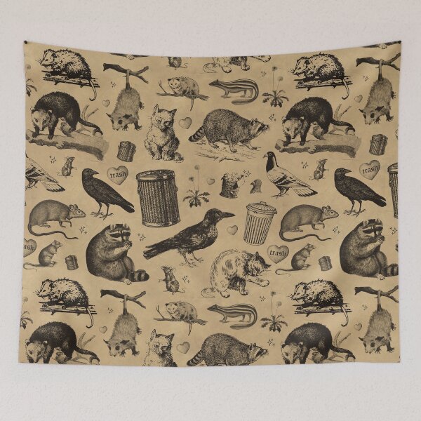 Artikelvorschau, Trash Friends - Vintage Opossum, Krähe, Waschbär, Ratten, Tauben und mehr entworfen und verkauft von BoyPilot Goods.