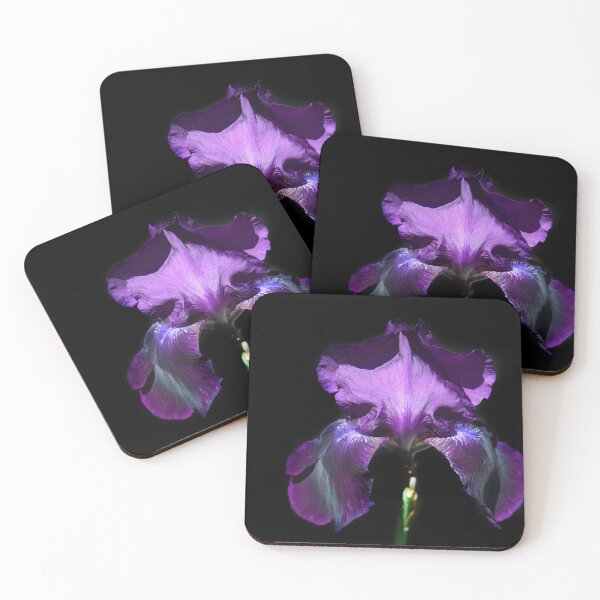 Aperçu de l'œuvre Iris violet sur fond noir créée et vendue par olena2552.
