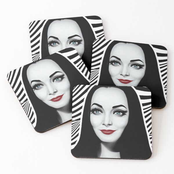 Item preview, Morticia Horror Icon Black and White Stripes designed and sold by orionlodubyal.
