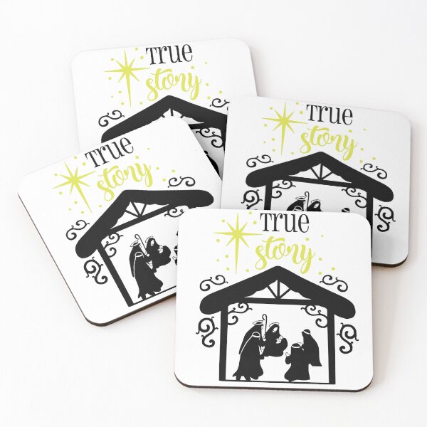 Item preview, True Story Nativity Christmas Baby Jesus Manger Catholic God designed and sold by Minnesnowta.