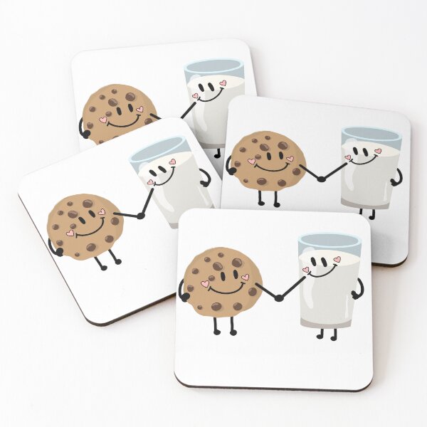 Item preview, cookie & milk holding hands designed and sold by faithyroseart.