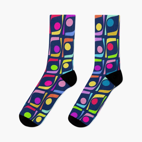 Item preview, 1960s Funky Colorful Geometric Polka Dots Pattern designed and sold by worldways.