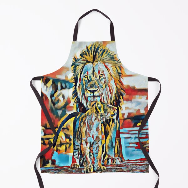 Item preview, Loving Father and Son Lion and Cub Family Pop Art designed and sold by TheWildFlix.