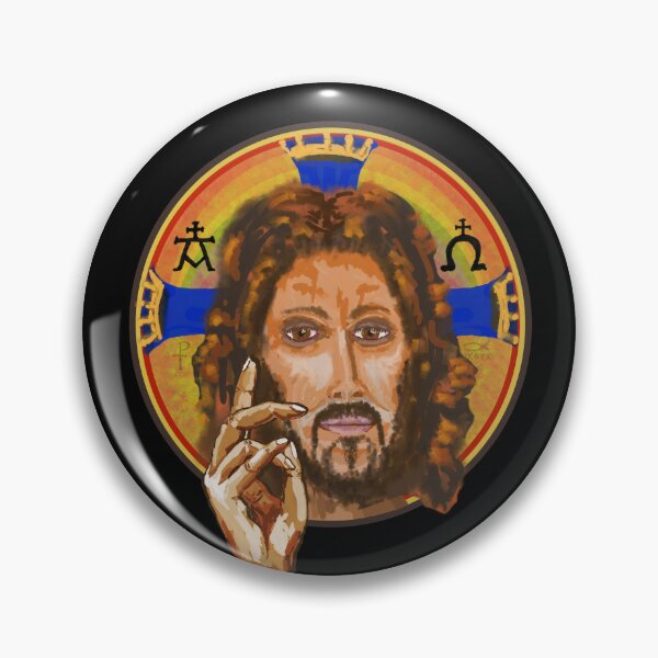 Item preview, Modern Jesus in medieval style with Pride colors designed and sold by VerdeDoodleDuck.