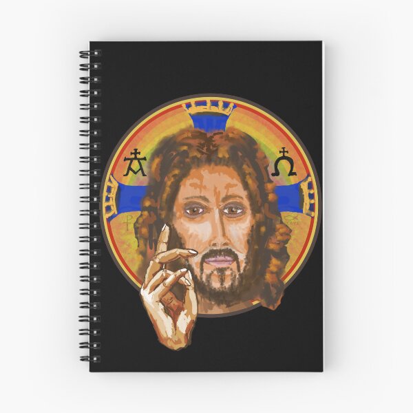 Item preview, Modern Jesus in medieval style with Pride colors designed and sold by VerdeDoodleDuck.