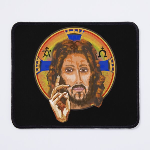 Item preview, Modern Jesus in medieval style with Pride colors designed and sold by VerdeDoodleDuck.