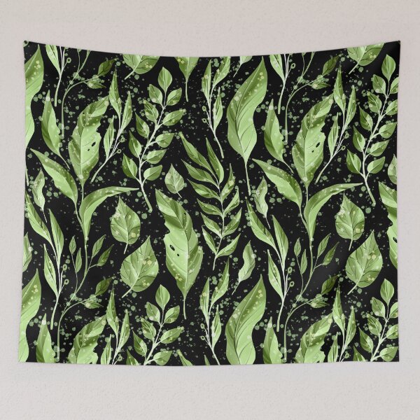 Item preview, Abstract Mixed Green Leaves and Branches designed and sold by silviaol.