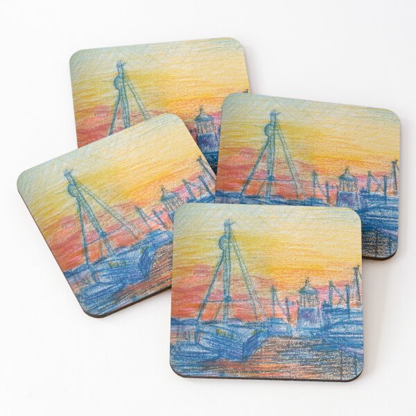 Item preview, Boats at Sunset designed and sold by DRAGONSandWAVES.