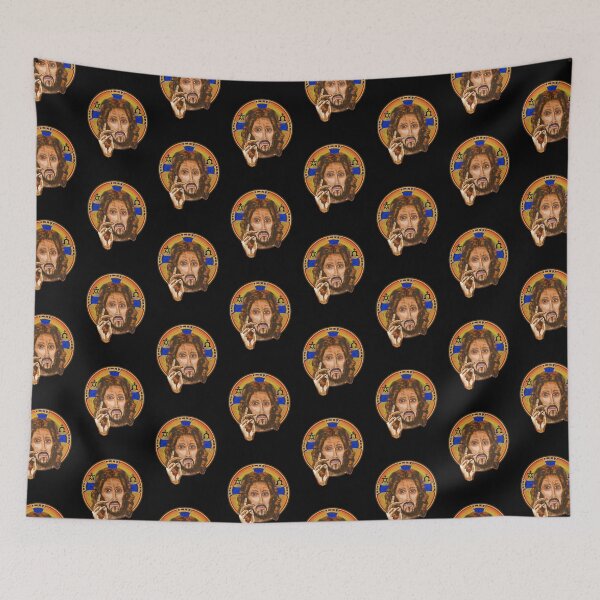 Item preview, Modern Jesus in medieval style with Pride colors designed and sold by VerdeDoodleDuck.