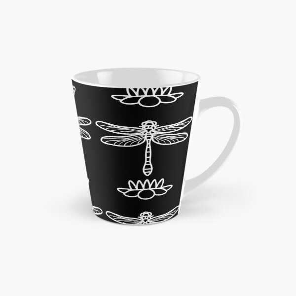 Item preview, Dragonfly And Lily Pad Stylized Line Drawing Design designed and sold by EarthArtDesigns.