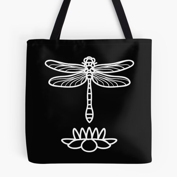 Item preview, Dragonfly And Lily Pad Stylized Line Drawing Design designed and sold by EarthArtDesigns.