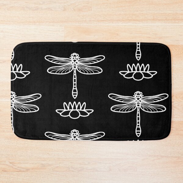 Item preview, Dragonfly And Lily Pad Stylized Line Drawing Design designed and sold by EarthArtDesigns.
