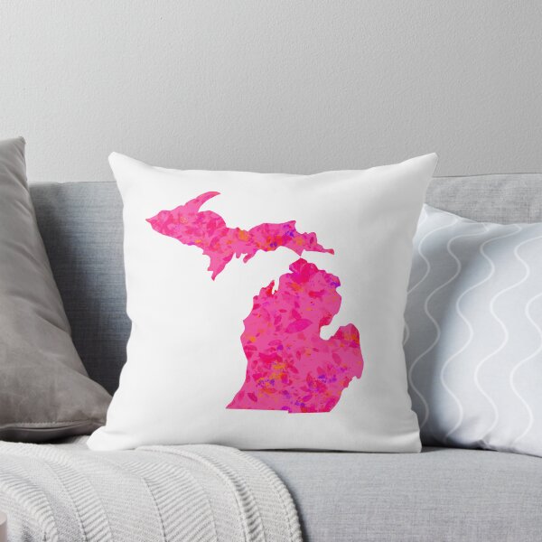 Item preview, Pink abstract  Michigan Silhouette designed and sold by ArtbyJanaye.