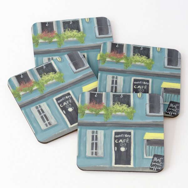 Item preview, Blue Honey Bee cafe  designed and sold by Melissa Renee.