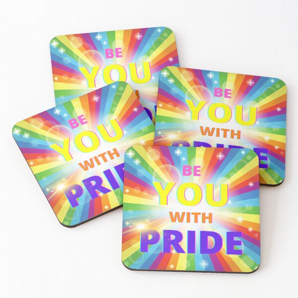 Item preview, A radiant rainbow with a sprinkling of stars to celebrate Pride, with a positive quote..Be YOU with PRIDE designed and sold by Wonder & Whimsy.