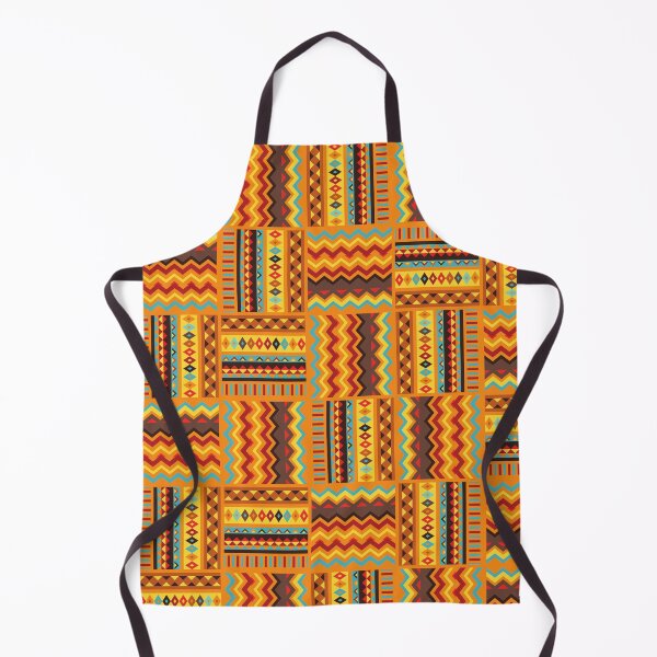Item preview, Vibrant Folk Art Tribal Orange, Yellow, Brown Tiled designed and sold by silviaol.